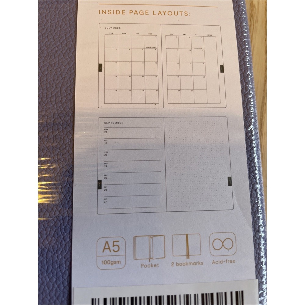 &And‎ Per Se 2026 Planner  Calendar Notebook Lavender - Picture 4 of 4